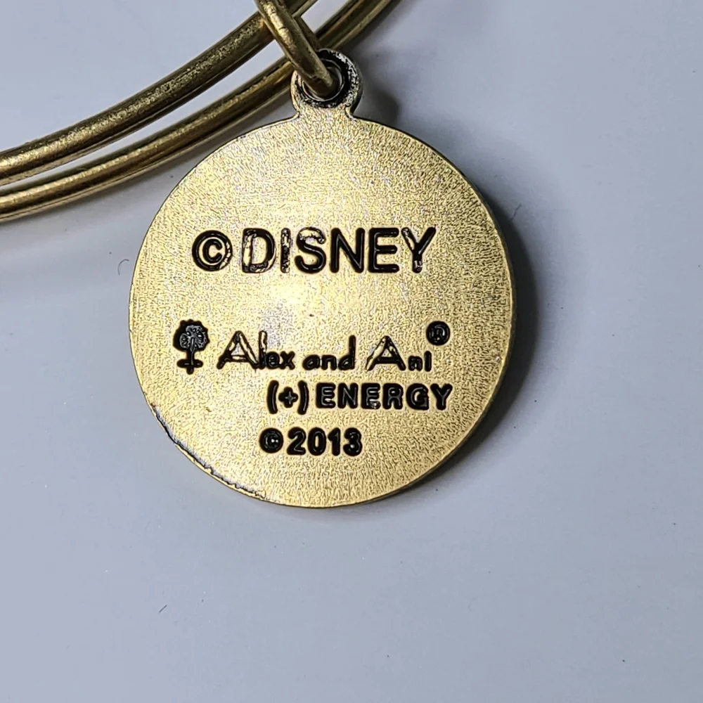 NWT Alex and Ani Disney Parks Mickey 2013 Gold Tone Bangle Bracelet